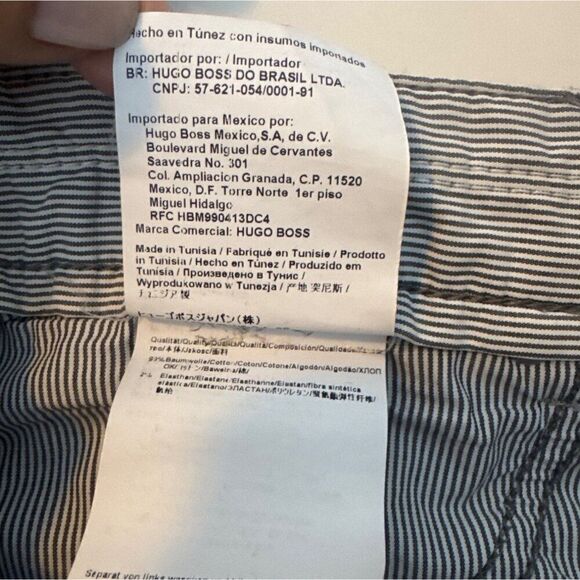 Hugo Boss Mens Cotton Stretch Pants Size 36/32 Gray - Picture 6 of 8